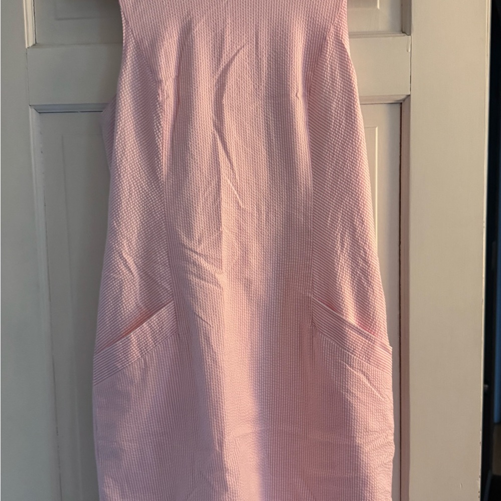 Pink & White Sleeveless Dress